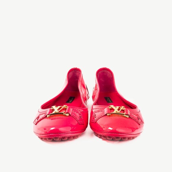 Louis Vuitton Rose Pop LV Oxford Patent Ballerina Flats - Picture 3 of 11